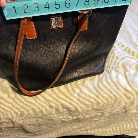 Dooney & Bourke Black Tote with Tan Accents - Picture 7 of 8